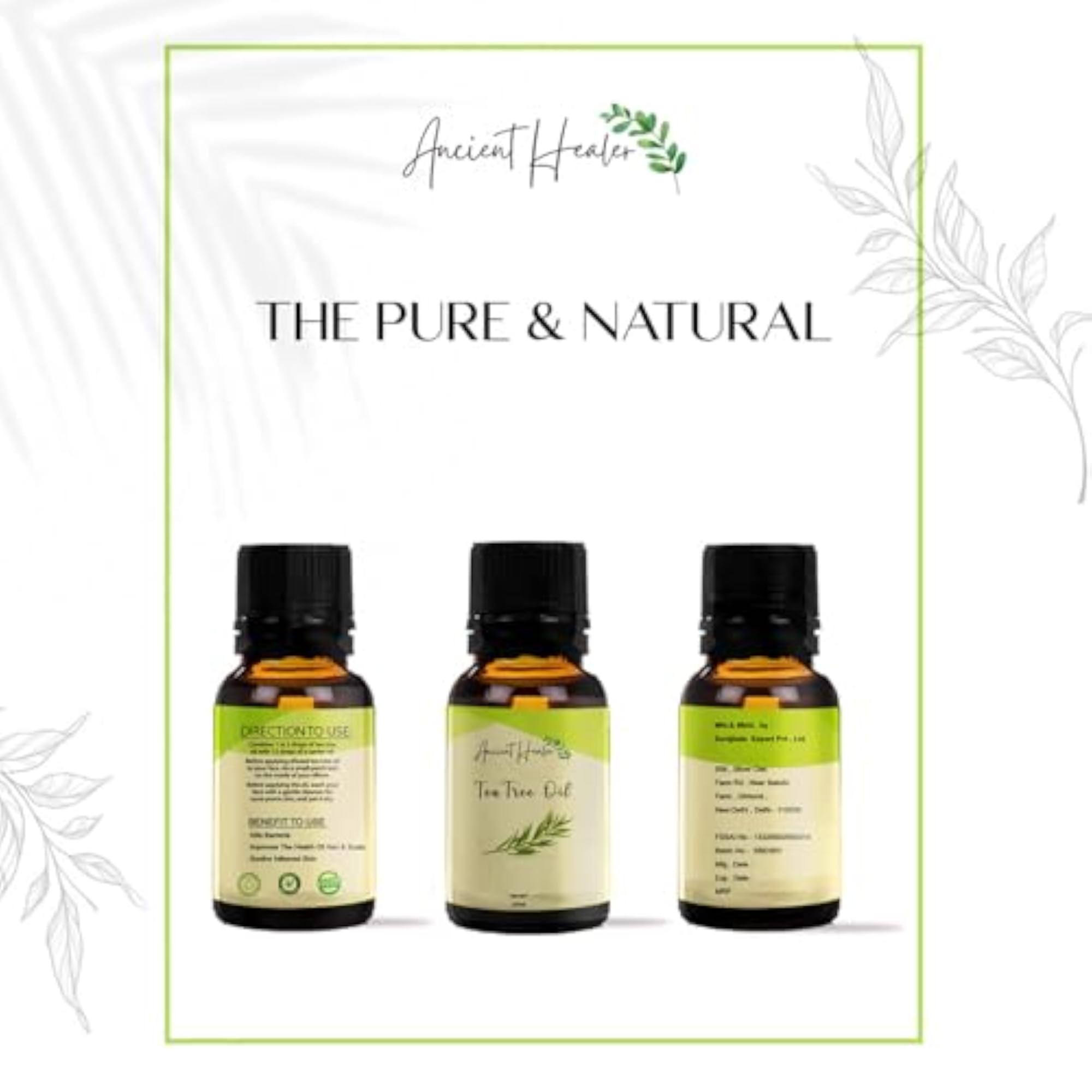 ANCIENT HEALER Tea Tree Essential Oil, Natural & Organic